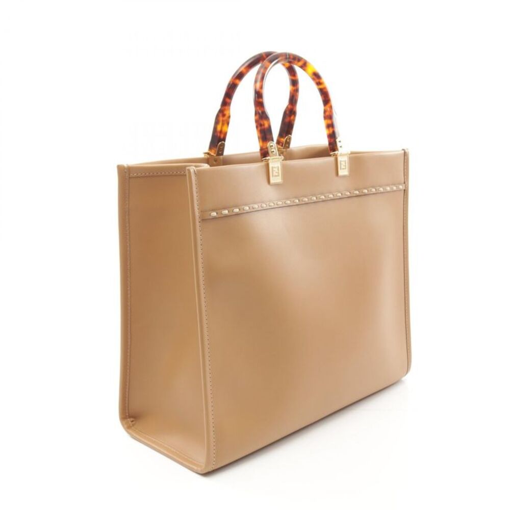 Fendi Sunshine Medium Tote Bag Leather Beige - Picture 5 of 6